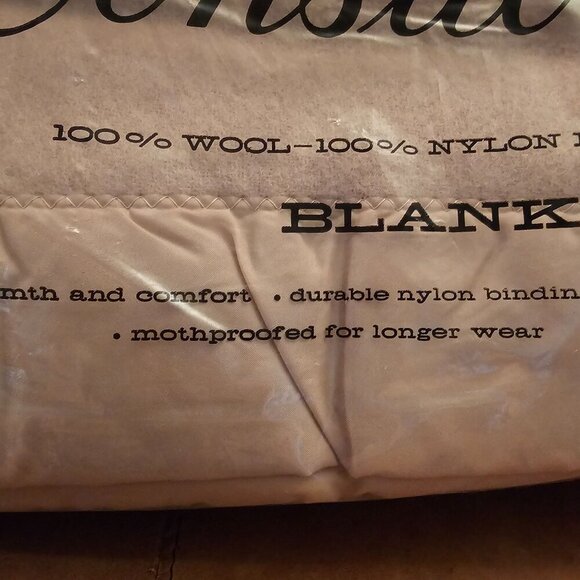 Vintage Consul 100% Wool Blanket, 80x90 Size, Beige, Original Packaging - Picture 6 of 14